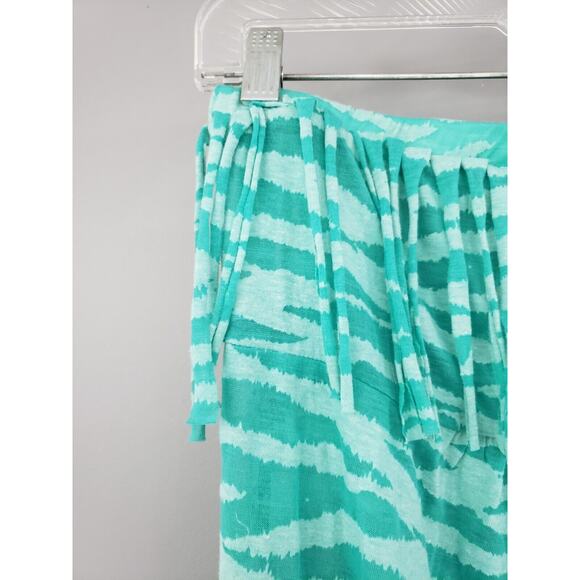 NEW 1990s 90s y2k fringe Bongo Beach Bathing Suit Cover Up JUNIORS Large zebra - Picture 5 of 6